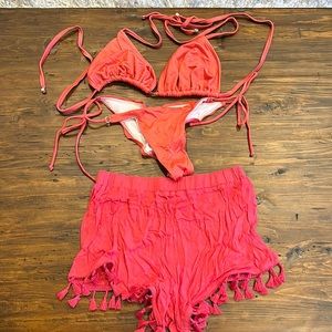 Venus bikini with cover up shorts.